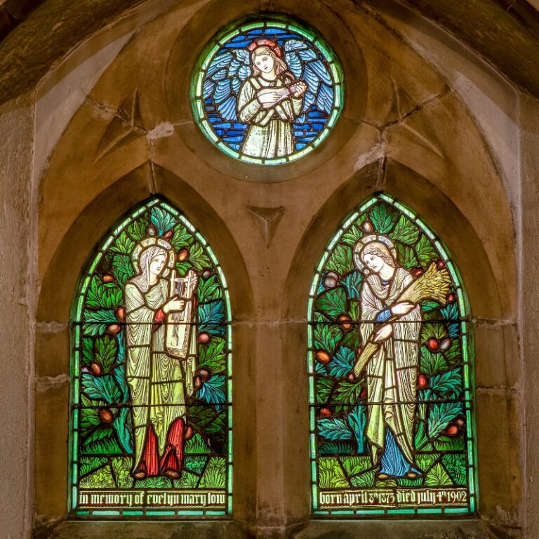 Stained glass window - 'Ruth and Mary'